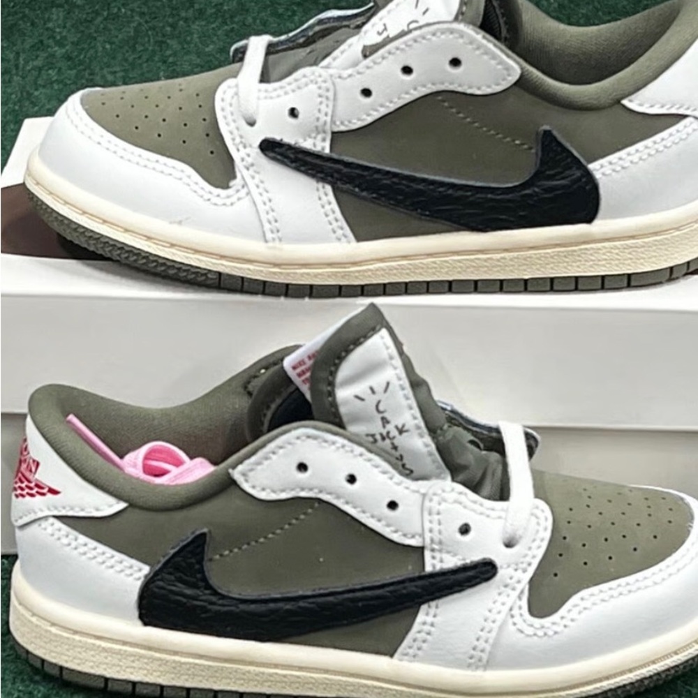 Jordan 1 Retro Low OG SP Travis Scott Medium Olive TD DO5441-200 - Picture 4 of 4